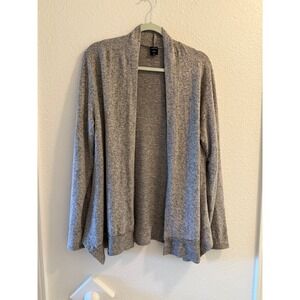 This & More Women's Gray Marled Cardigan Duster Open Front Size L